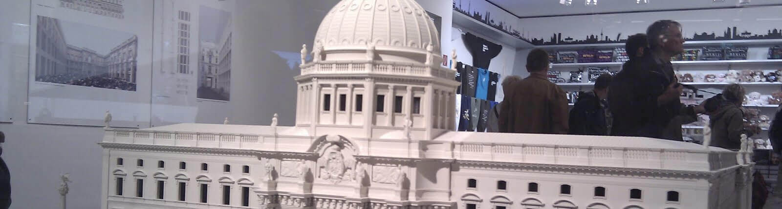 Een maquette van het Stadtschloss in Berlijn