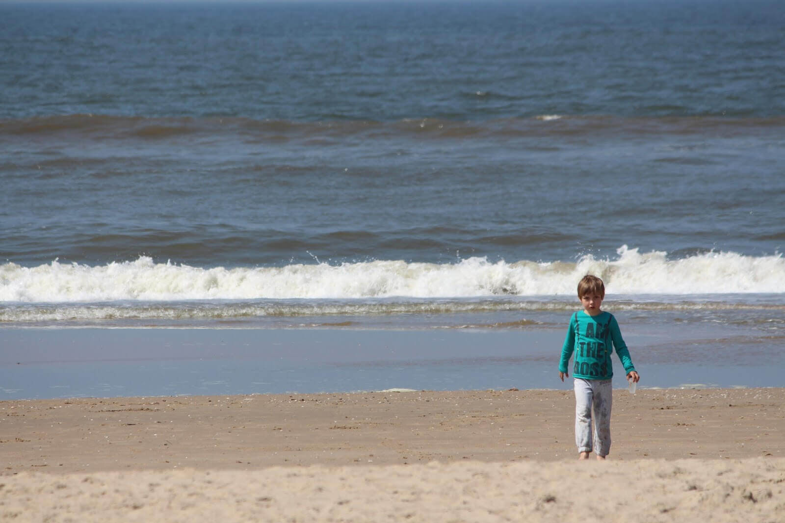Max op het strand
