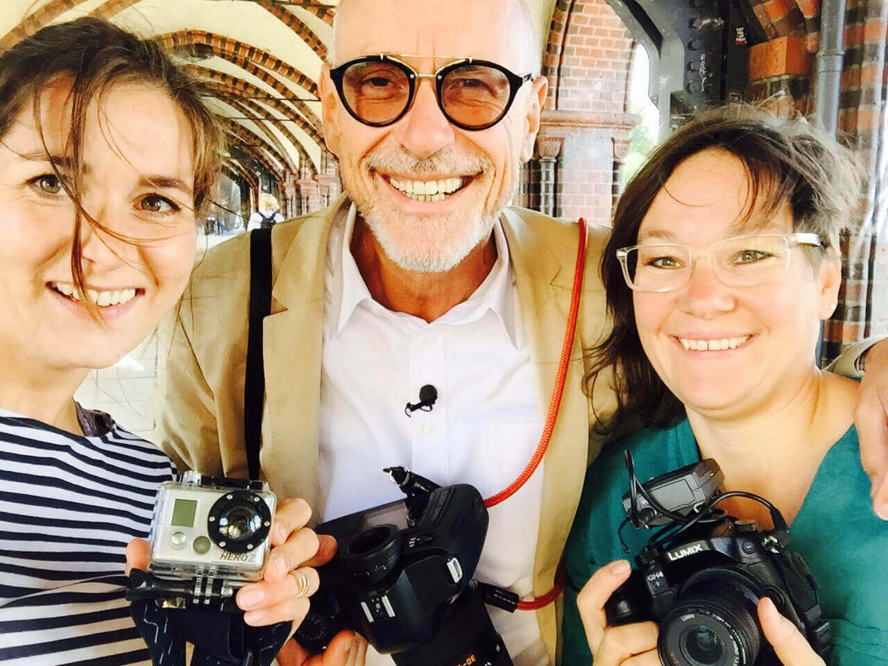Ulrike Nagel met Sabine Streich en camera's in Berlijn