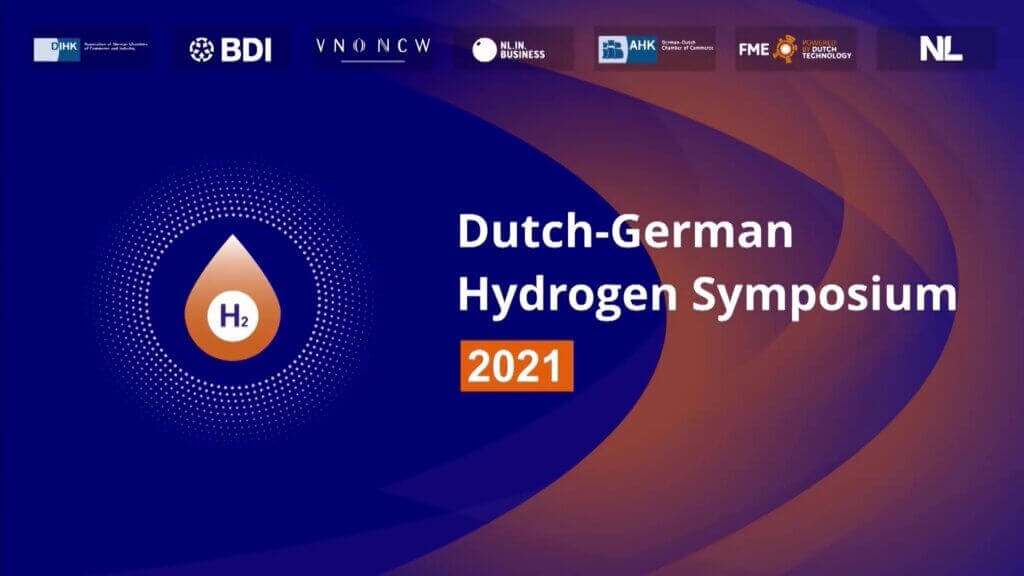 Ulrike Nagel is dagvoorzitter van het Deutsch-Niederländisches Wasserstoff-Symposium 2021 in Berlijn op 06-07-2021.