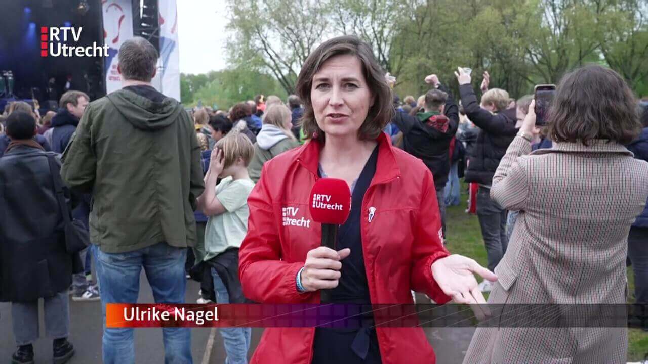 Ulrike Nagel doet verslag vanaf het bevrijdingsfestival in Utrecht.