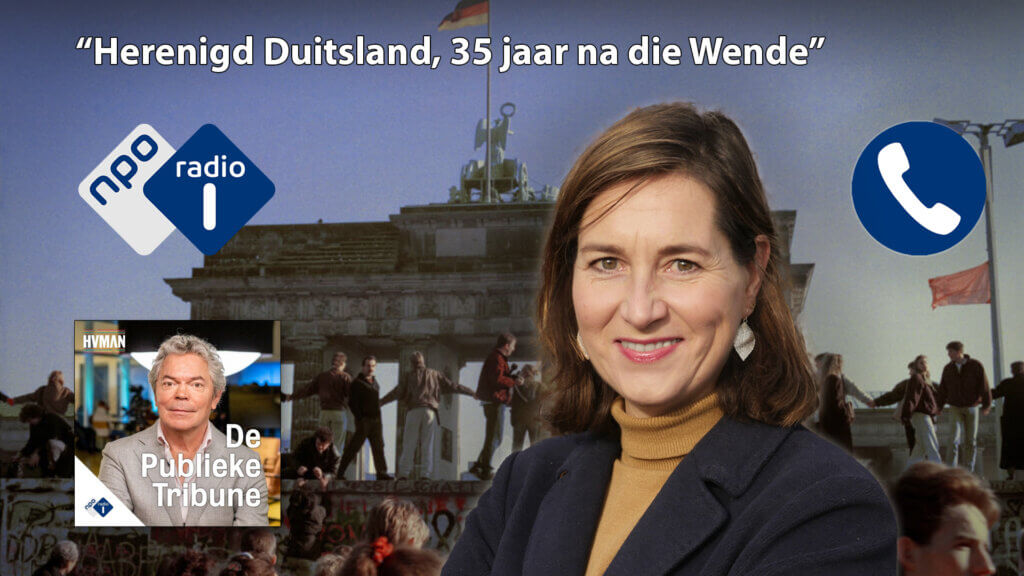 Ulrike Nagel op Radio 1 in het programma Publieke Tribune over 35 jaar na de val van de muur.