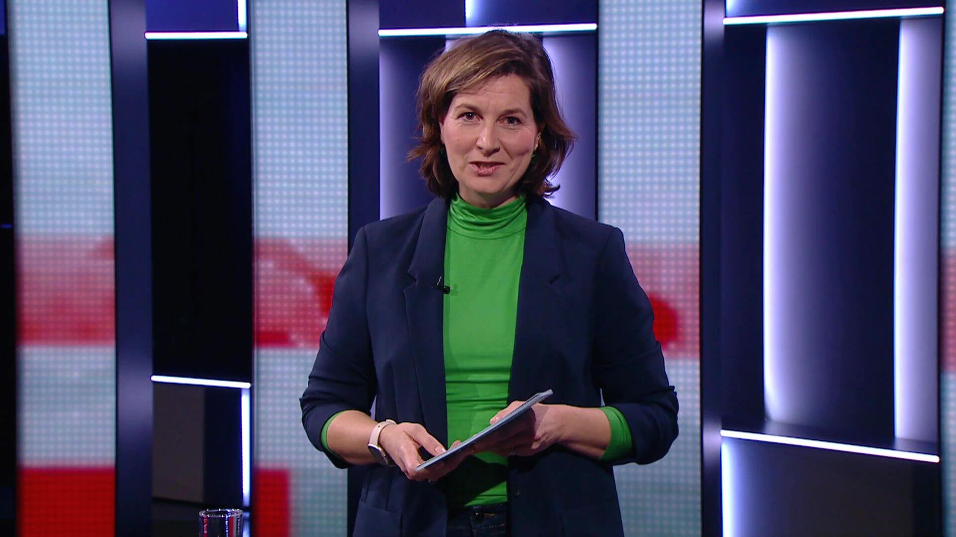 Ulrike Nagel in de NOS-studio, 27-01-2024.