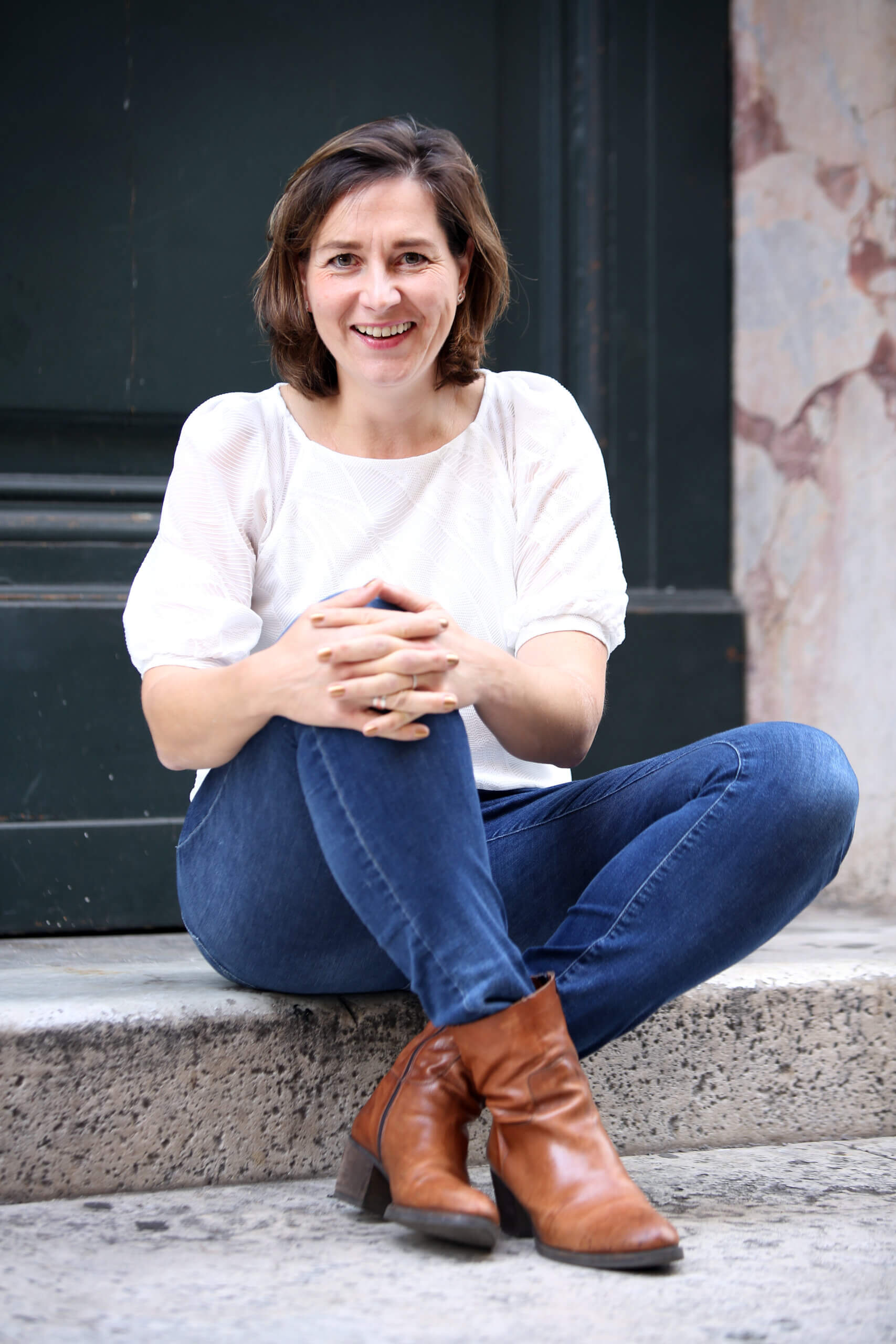 Ulrike Nagel zittend in Rome 13-11-2022