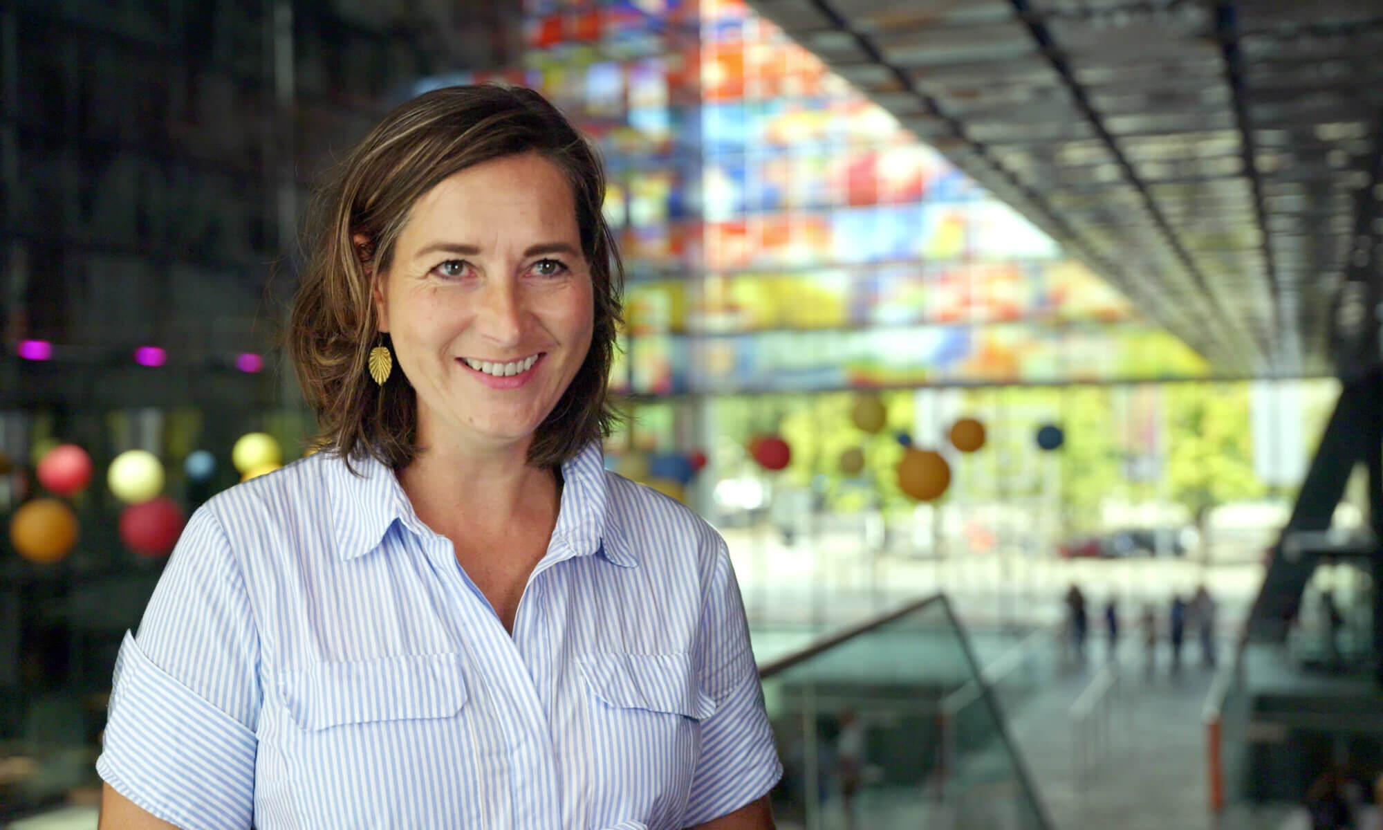 Ulrike Nagel in het museum Beeld en Geluid Hilversum