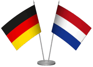 Vlaggetjes Nederland en Duitsland