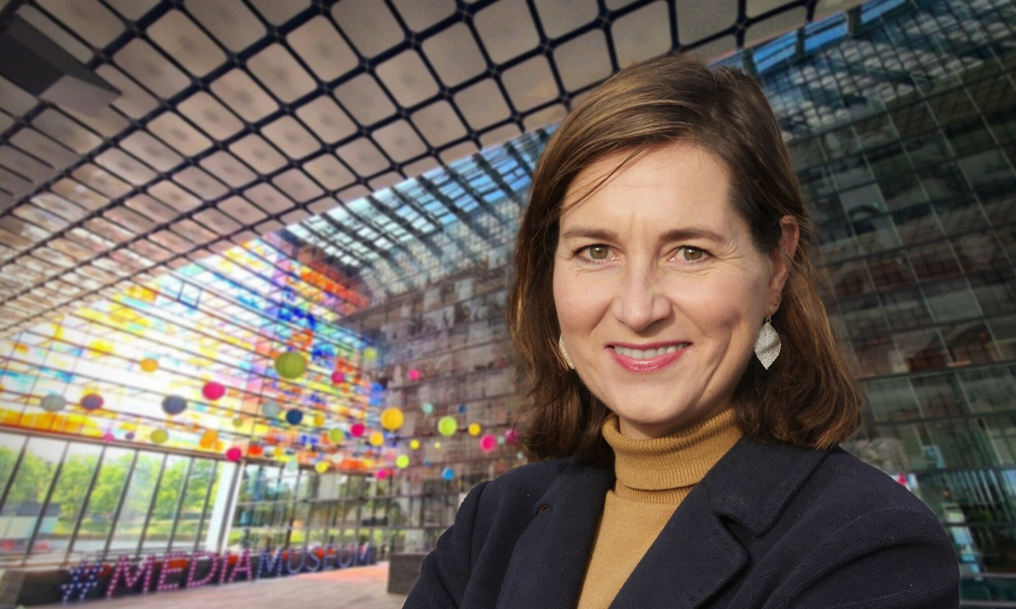 Ulrike Nagel in het museum Beeld en Geluid Hilversum