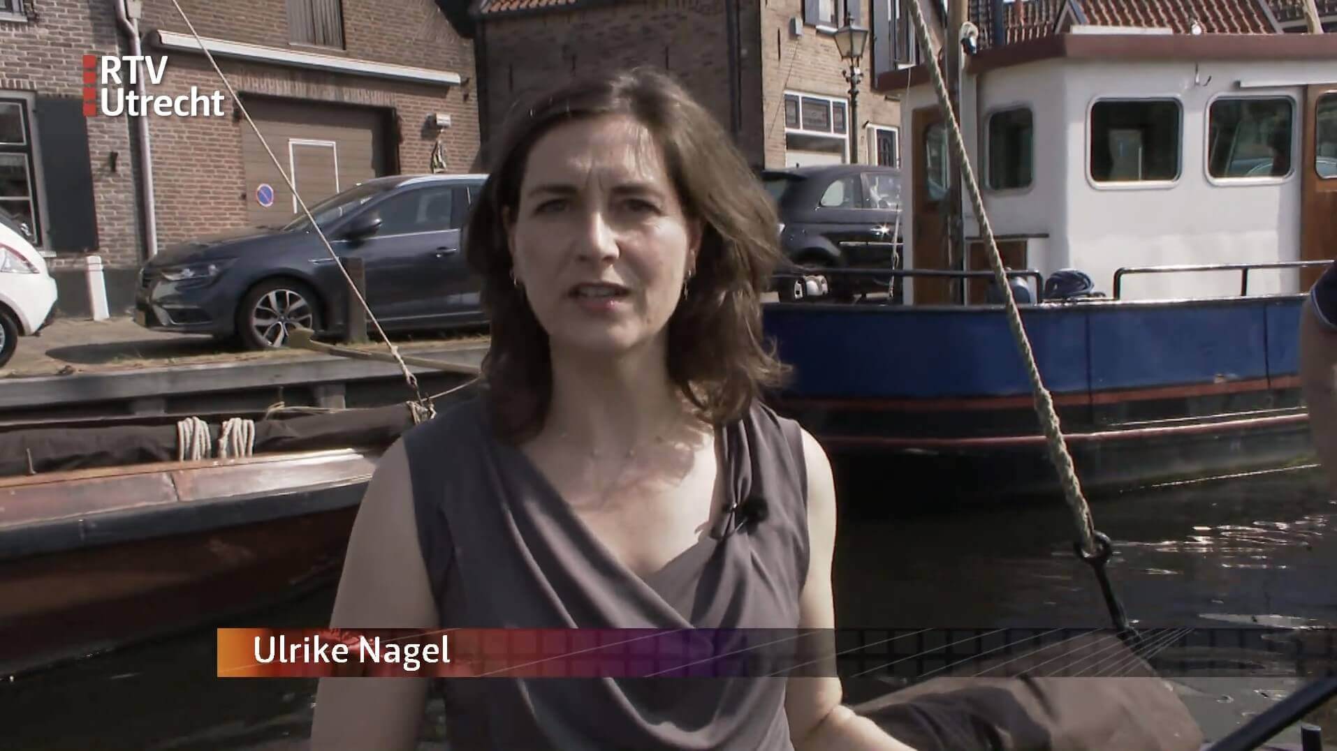 Ulrike Nagel op een Botter RTV Utrecht