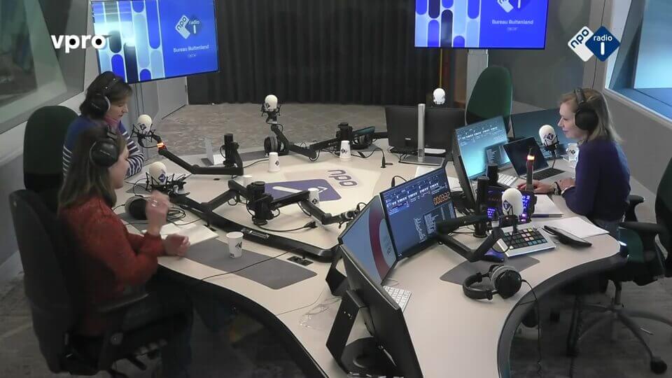 Ulrike Nagel in de Radio-1 studio