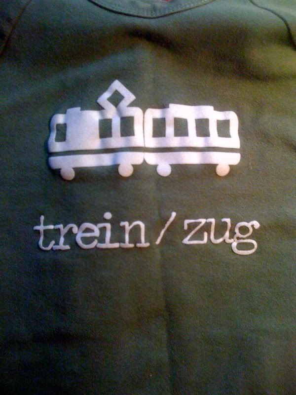 Tweetalig shirt Trein/Zug