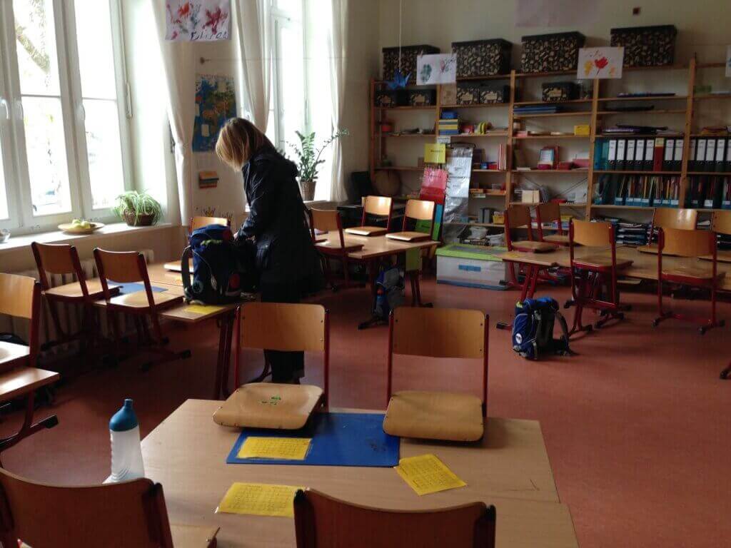 Schoolklas in Berlijn