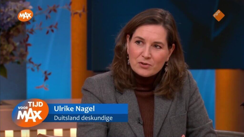 Ulrike Nagel te gast bij Omroep Max om te vertellen over het nieuwe boek van Angela Merkel.