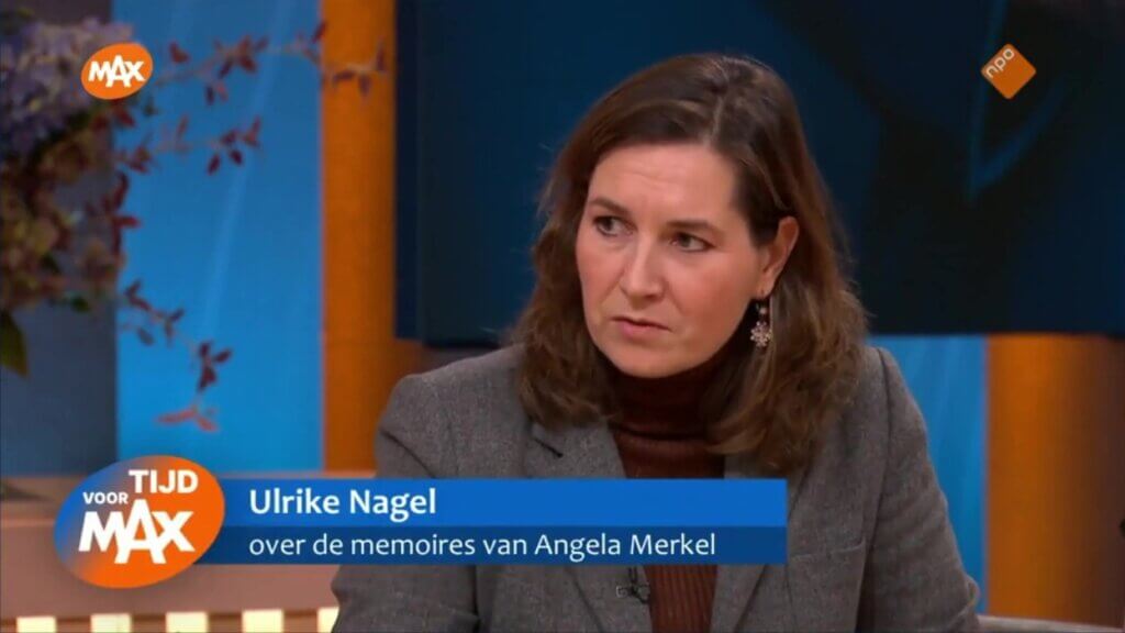 Ulrike Nagel te gast bij Omroep Max om te vertellen over het nieuwe boek van Angela Merkel.