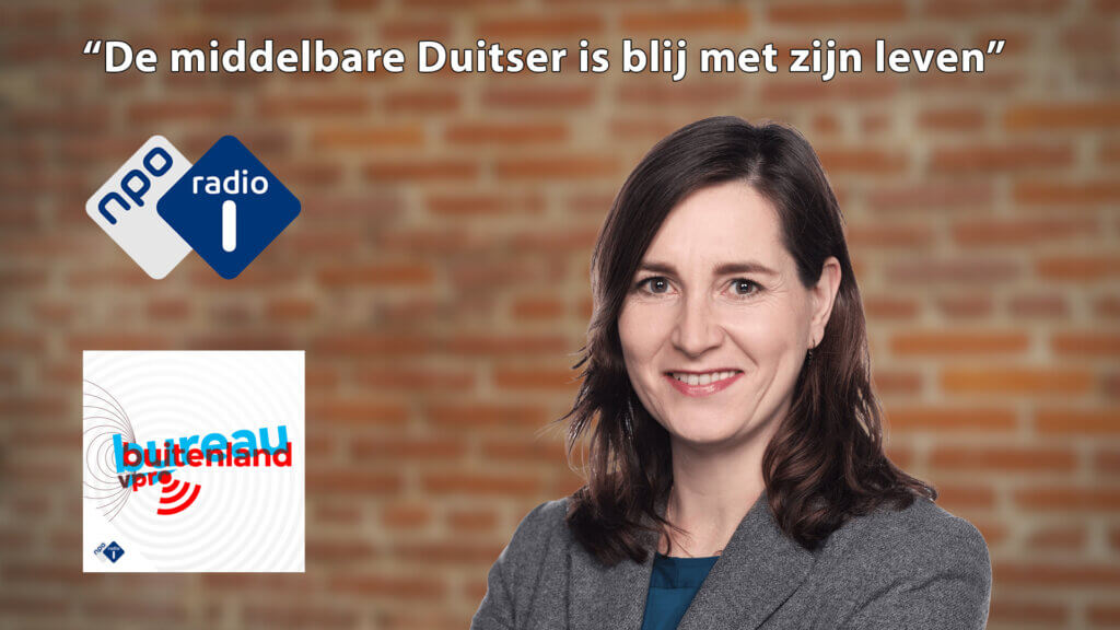 Ulrike Nagel op Radio 1: Bureau Buitenland - "De middelbare Duitser is blij met zijn leven"