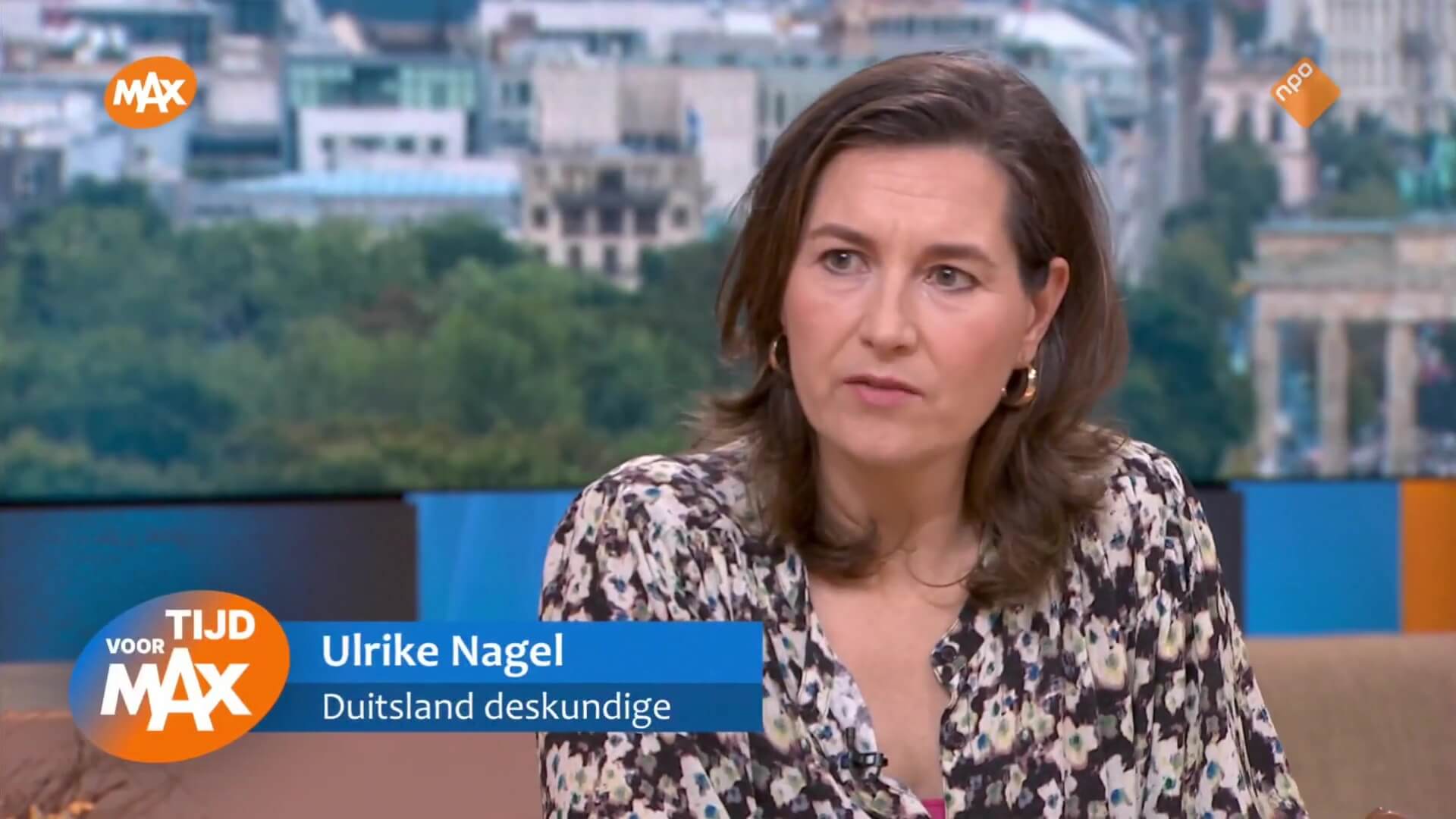 Ulrike was te gast aan tafel bij Tijd voor Max en praat de overige gasten en presentator Martine van Os bij over de Duitse parlementsverkiezingen.