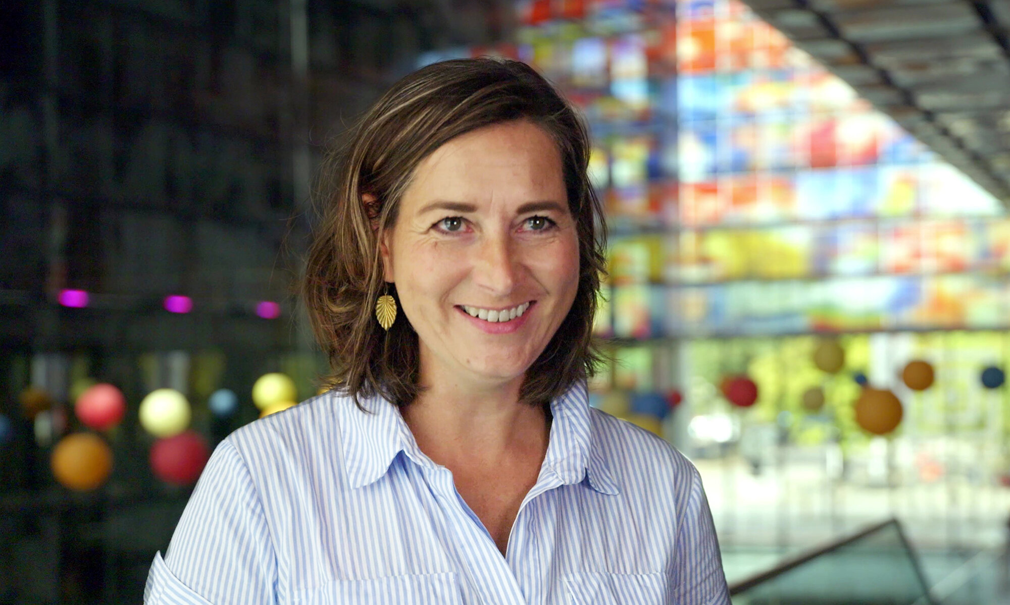 Ulrike Nagel in het museum Beeld en Geluid Hilversum