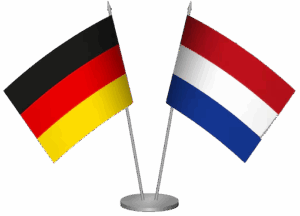 Vlaggetjes Nederland en Duitsland